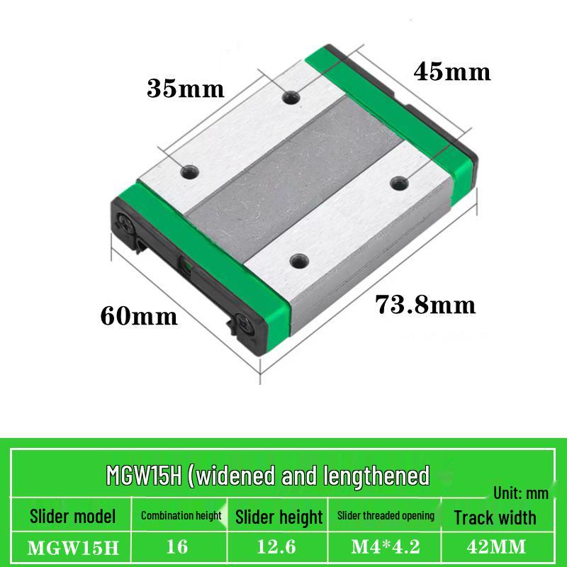 Miniature Linear Guide Block Slider Rail MGN/MGW Series (7C/9C/12C/15C/7H/9H/12H/15H)