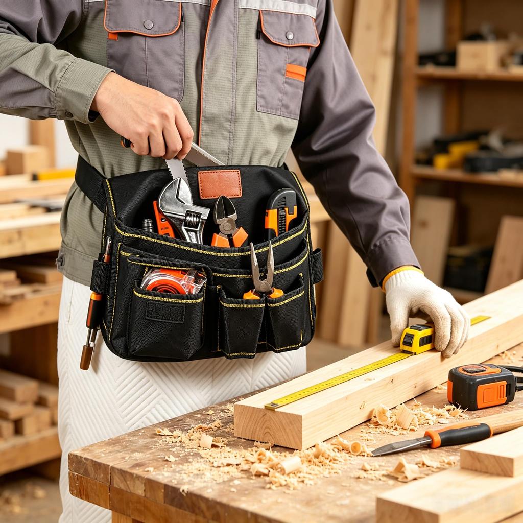Fluid Cat Tool Nail Work Tool Case for and Others Belt, Pouch, Pouch, Electricians, Carpenters, (Black)