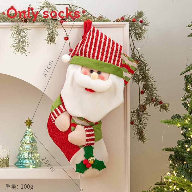 European Style Christmas Gift Socks For Tree Ornaments And Festive Accessories