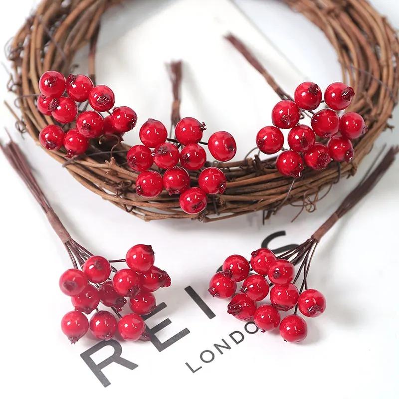 1/3Pcs Blueberry Foam Christmas Berry Bouquet Artificial Flower DIY Wreath Decoration for Home Wedding Decoration Candy Box Gift