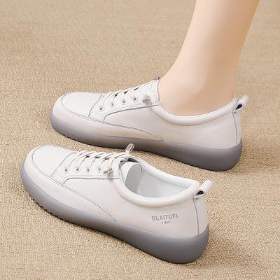 Autumn New Thick-soled Small Leather Shoes Low-top Shoes Single Shoes Muffin Shoes Casual Shoes Travel Shoes