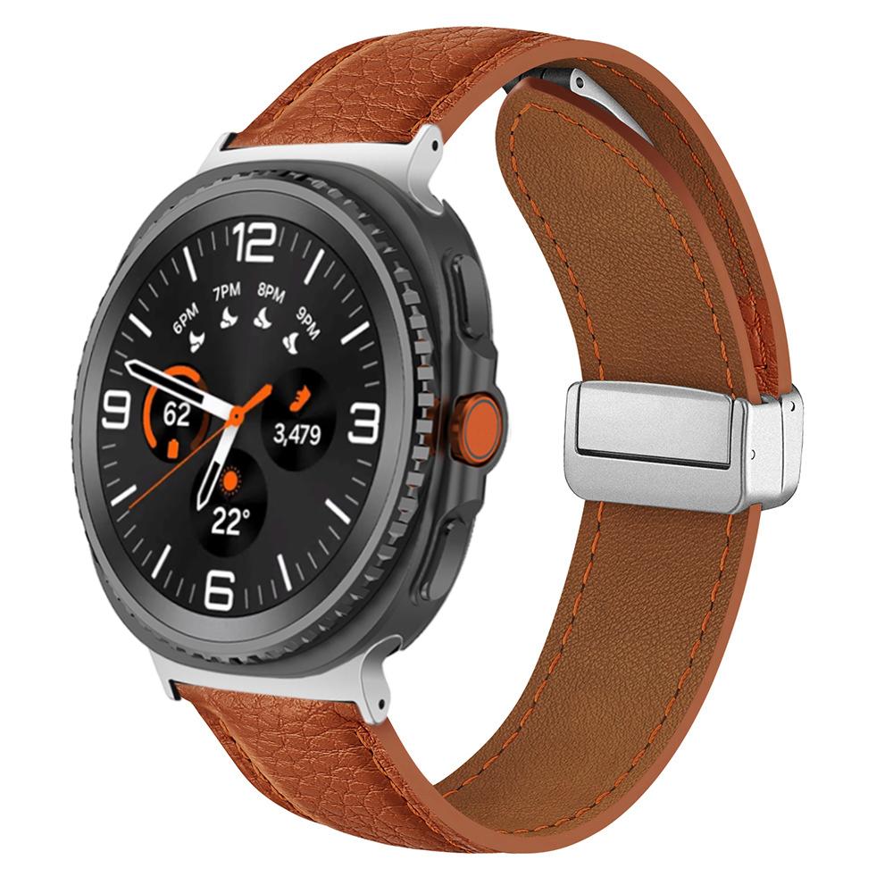 Leather for Samsung Galaxy Watch 8 44mm 40mm 8 Classic 46mm Band Smartwatch Accessory for Galaxy Ultra 47mm 2025 Magnetic Strap