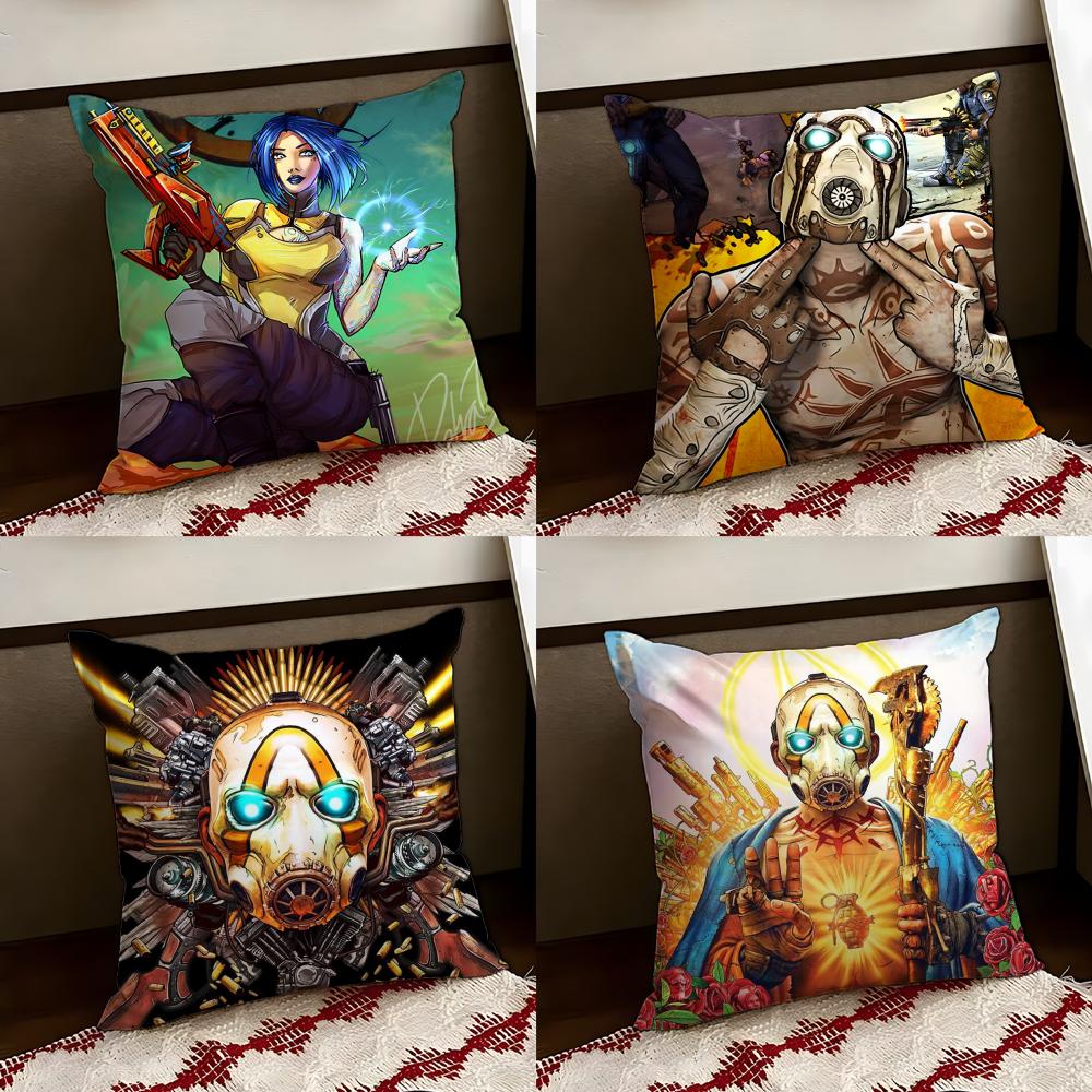Game BBorderlandsS Cushion Cover Reversible Soft Durable Pillow Cover Home Car MultiScene Use for Daily Comfort