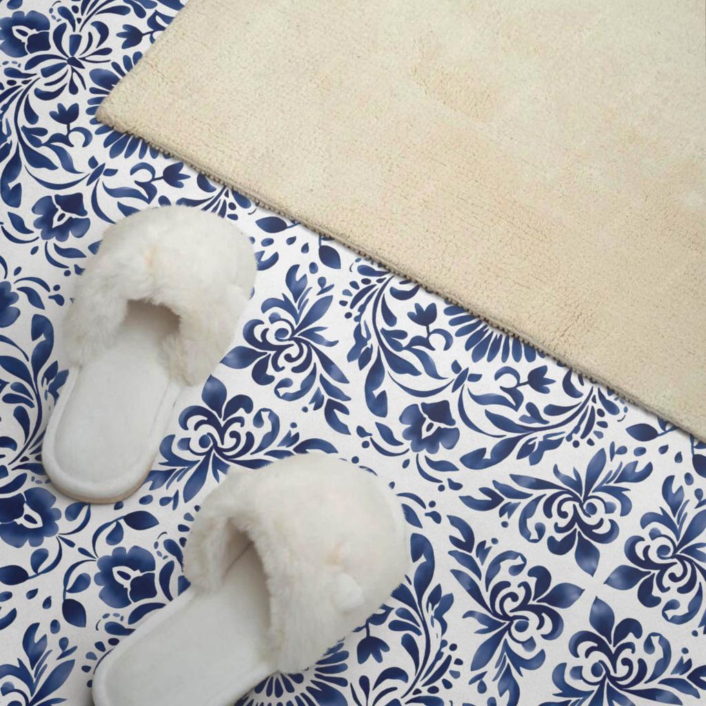 Vinyl Panel With A Motif For Easy Wall Transformation 120x60 cm Floral Pattern With Ornaments