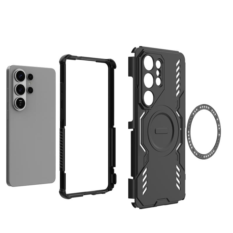 For Samsung Galaxy S26 Ultra Case Samsung S26 Plus Armor PC Magnetic Adsorption Wireless Charge Cover For Samsung S26 Ultra Case