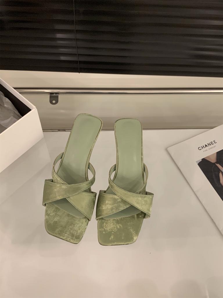 Wedge Heel Heightened Cross with Cool Slippers Fairy Shoes Fashionable Outer Wear 2025 New Summer Niche High-heeled Sandals