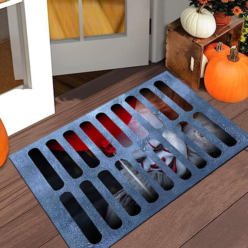 Decorative Clown-Themed Dirt-Resistant Door Mat for Entryway or Living Room