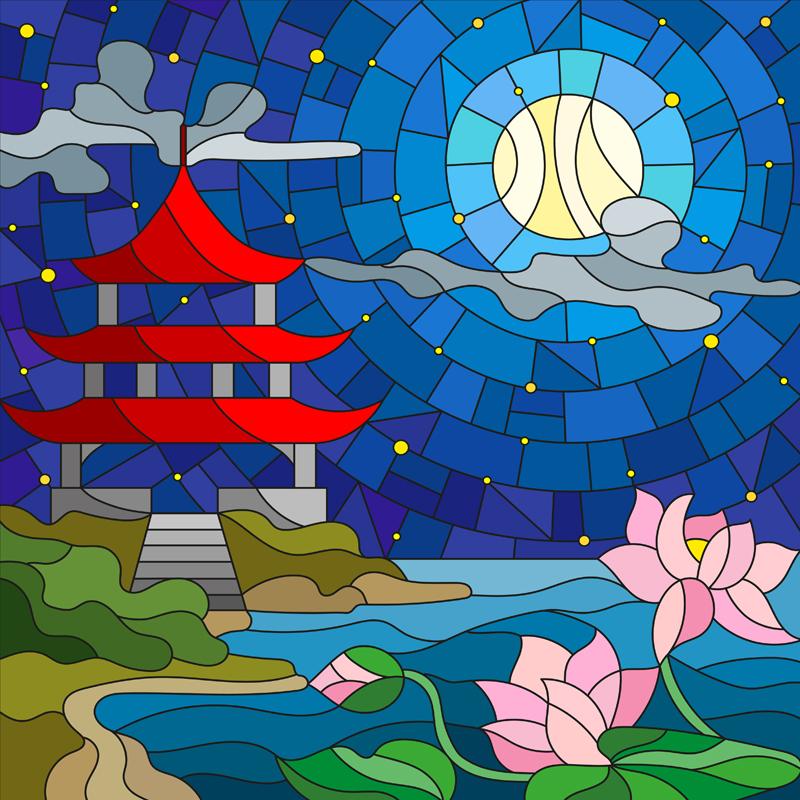 

Custom size Glass Films,Large Selection of Landscape painting Stained Glass Window Films. Iris,Tree,Mountain,Rivers,Cloud (as the picture,40X40cm)