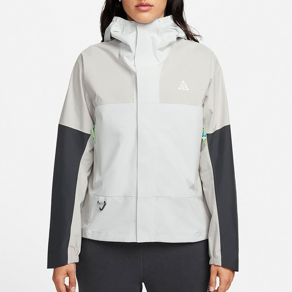 Nike ACG Storm-FIT Cascade Rains Logo Embroidered Hooded Loose Long Sleeve Jacket Women Jackets Photon-Grey DV9523-025