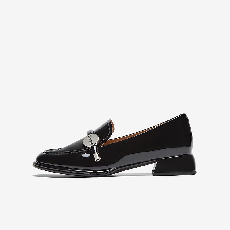 BESTU Women s Chunky Heel Loafers 39