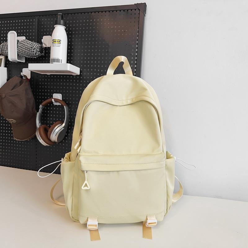 Schoolbag New Large-capacity Casual Schoolbag Japanese Fashion Solid Color Simple Travel Primary School Students Junior High School Students Backpack