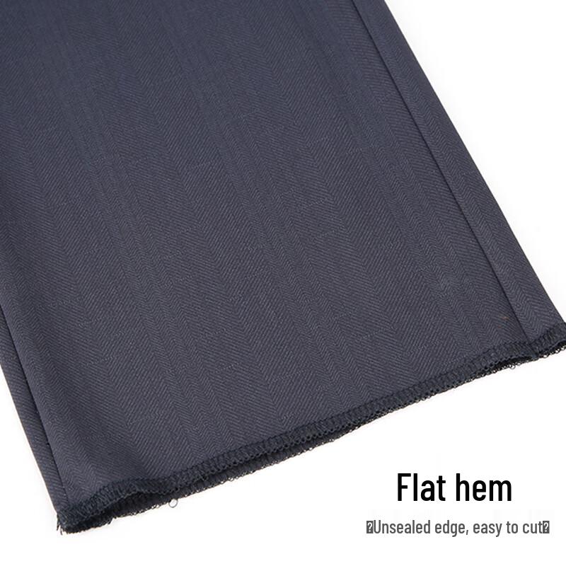 Men's High-Elastic Textured Straight-Leg Business Casual Trousers