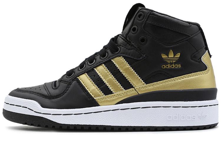 Adidas Originals Forum Mid  Black/Gold  Women s D98179 36