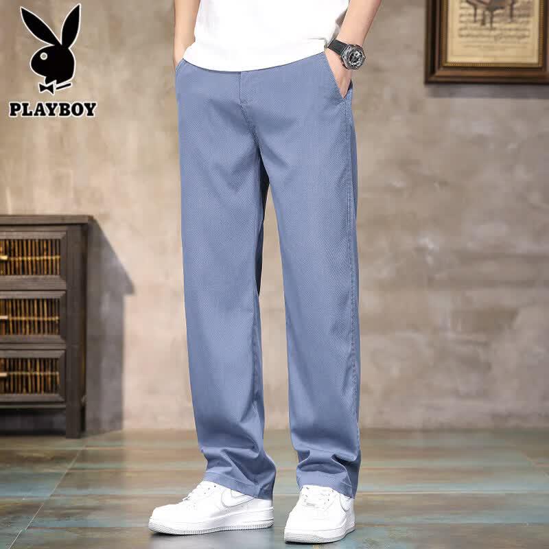 Playboy Men's Lyocell Straight-Leg Casual Pants