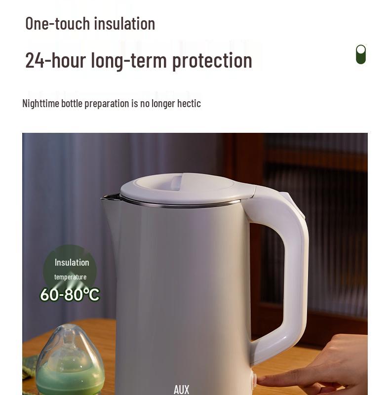 AUX Tragbarer Wasserkocher: Kompakter, vollautomatischer, temperaturkontrollierter Isolierkessel für den Gebrauch im Wohnheim