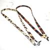 Leopard Print Eyewear Chain For Women With Fabric Material And Geometric Line Design