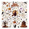 1/2/4/6/8 Sheets Halloween Window Clings Removable No Glue Static Decals for Holiday Party Home Window Decor