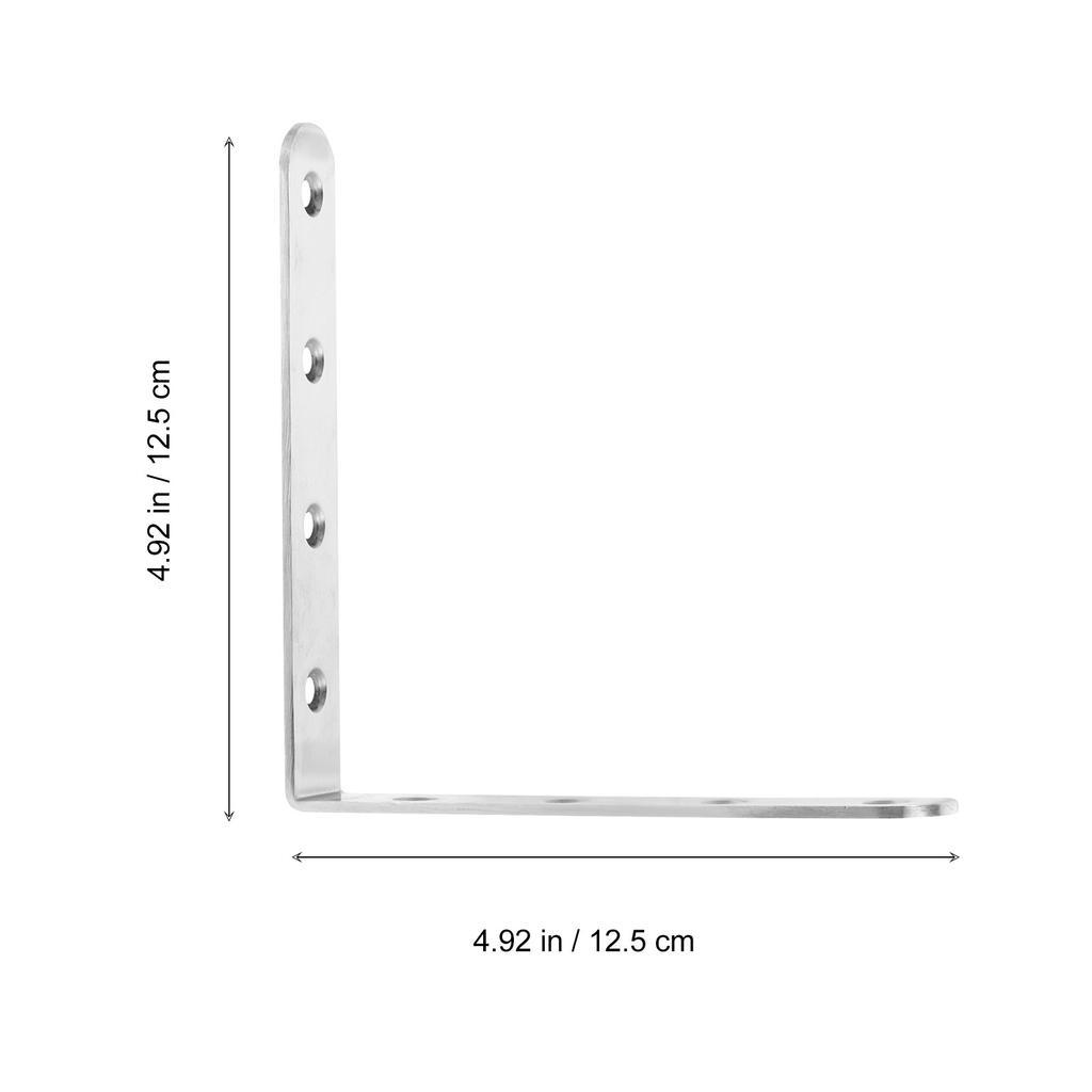 4Pcs Stainless Steel Corner Braces Thickened Right Angle Brackets Furniture Corner Support Heavy Duty Shelf Joint Fasteners