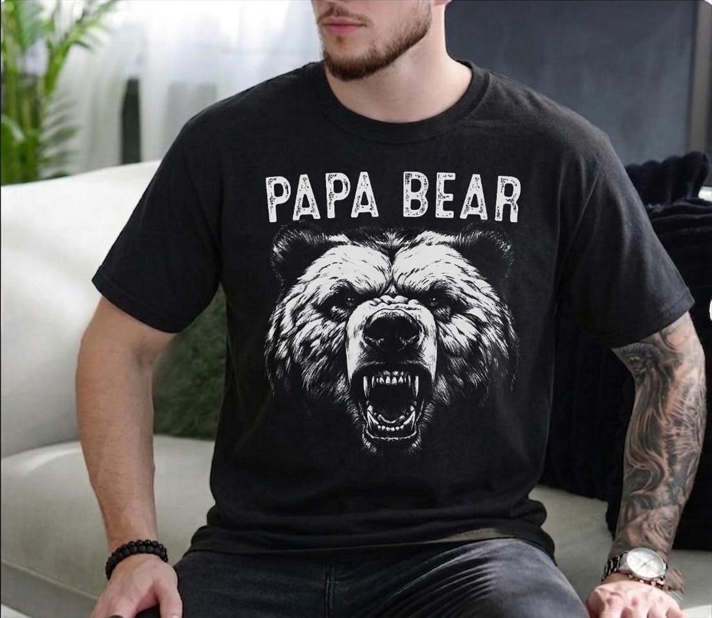 Papa Bear Shirt, Funny Father's Day Gift, Dad Bear Tee