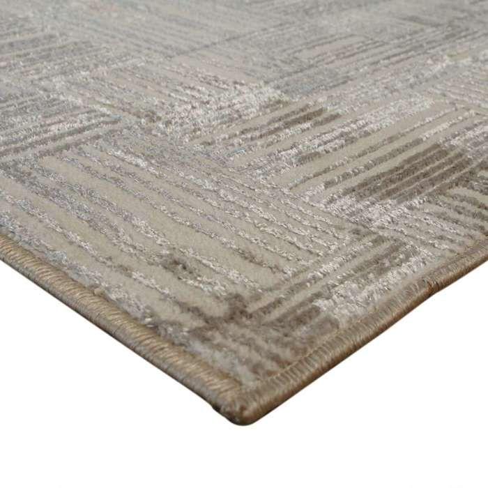 Modern Living Room Rug Block Patterns Beige 160x230