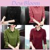 Spring Long Sleeve T Shirt For Women With Embroidered Floral Pattern And Polo Collar For Casual Wear