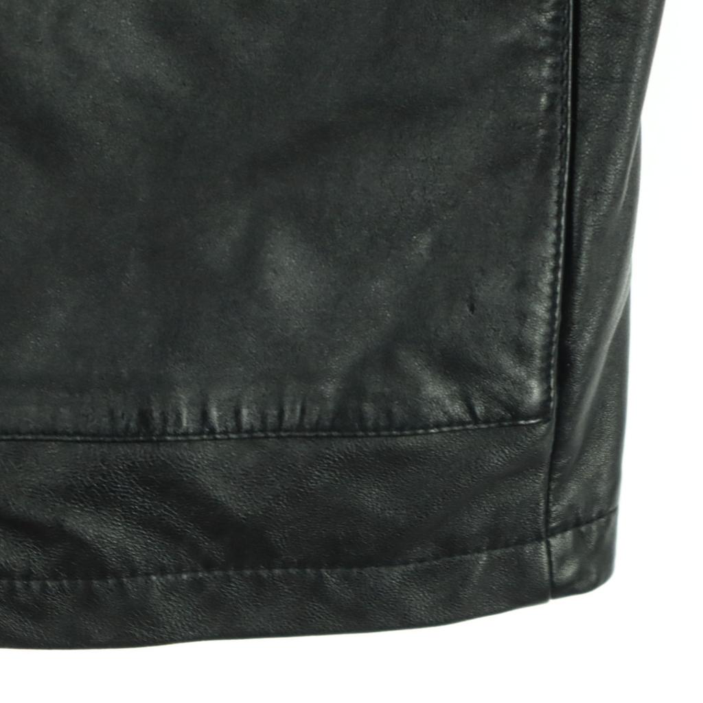 Beauty Products GRANDLY Long Sleeve Stainless Color Leather Coat S Black Men's Used