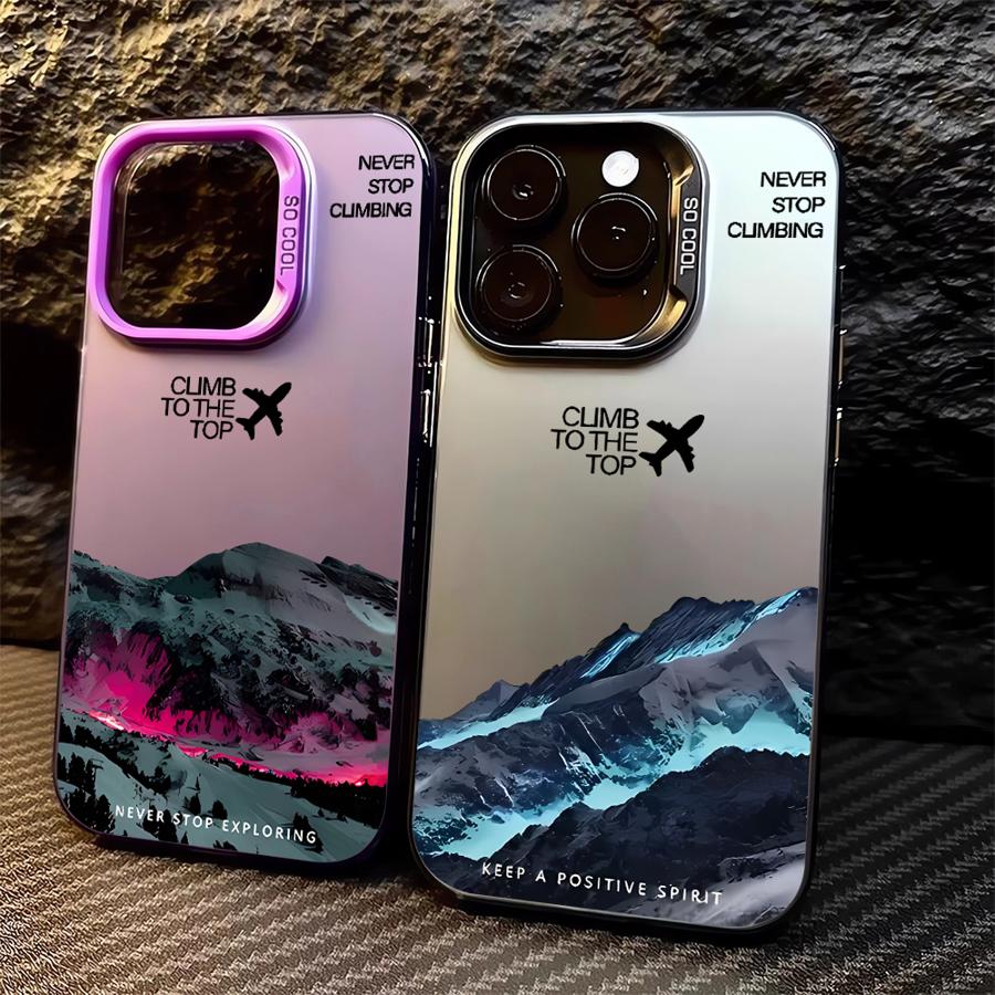 Case for iPhone 17 Pro Max 15 12 Pro 13 16 Air 11 14 Plus Phone Cover Scenic Airplane Mountain