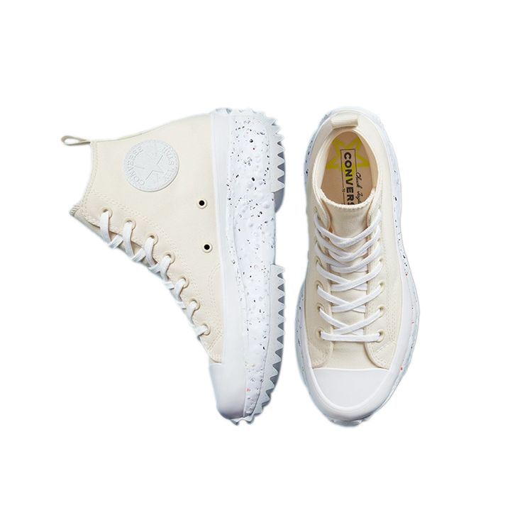 Converse Run Star Hike Crater High Egret Unisex Sneakers Cream White 171575C