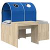 Bed with Tunnel 3 Pcs. Artisan Oak and Blue Engineered Wood