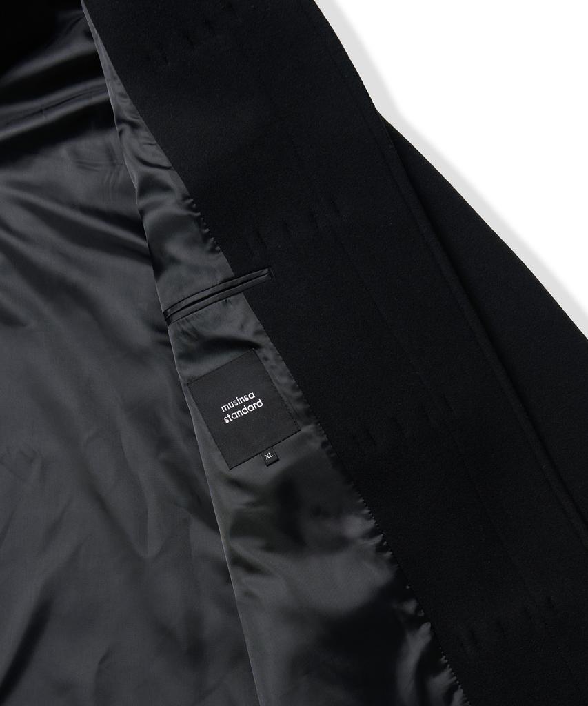 Musinsa Standard Wool Blend Oversized Duffle Coat [Black]