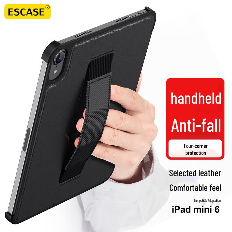 ESCASE iPad Mini 6/7 Protective Case with Elastic Hand Strap
