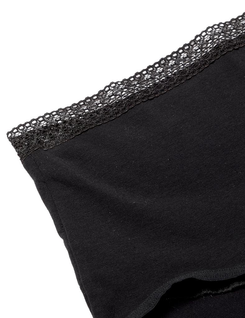 Atsugi Shefree Waist Warm Padded Size L Panties, 86103AS, Black, (28cm Length), Women's