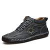 High Top Men Leather Casual Shoes Fashion Sneakers Zapatillas Hombre Spring Autumn Mens Outdoor Shoes Boots Big Size 48 9959