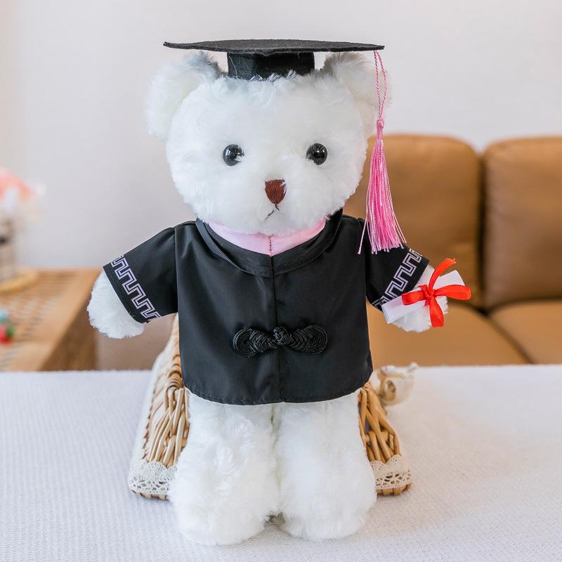 Graduation Teddy Bear Keychain with Mortarboard & Gown - Perfect College Grad Gift