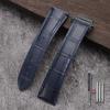 19mm 20mm 21mm 22mm for Omega Seamster Watch Original Leather Watch Strap Solid Steel Deployant Clasp Bamboo Leather Watch Bands