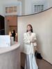 Women's Satin Blazer Jacket - Spring/Autumn 2025, Small Size, Socialite Niche Design