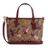 City 14 Pattern Print Leather Tote Bag Women Tote Brown CY737-IMTAM