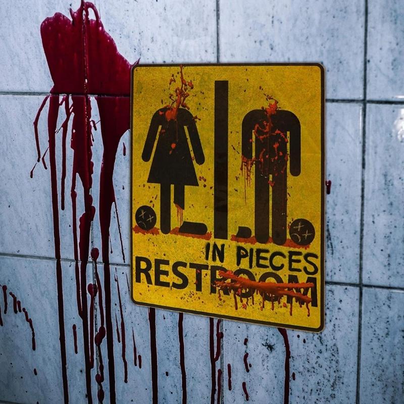 Halloween Toilet Decal Door Horror Stickers Create a Haunted House and Performances Prop with Quality Materials