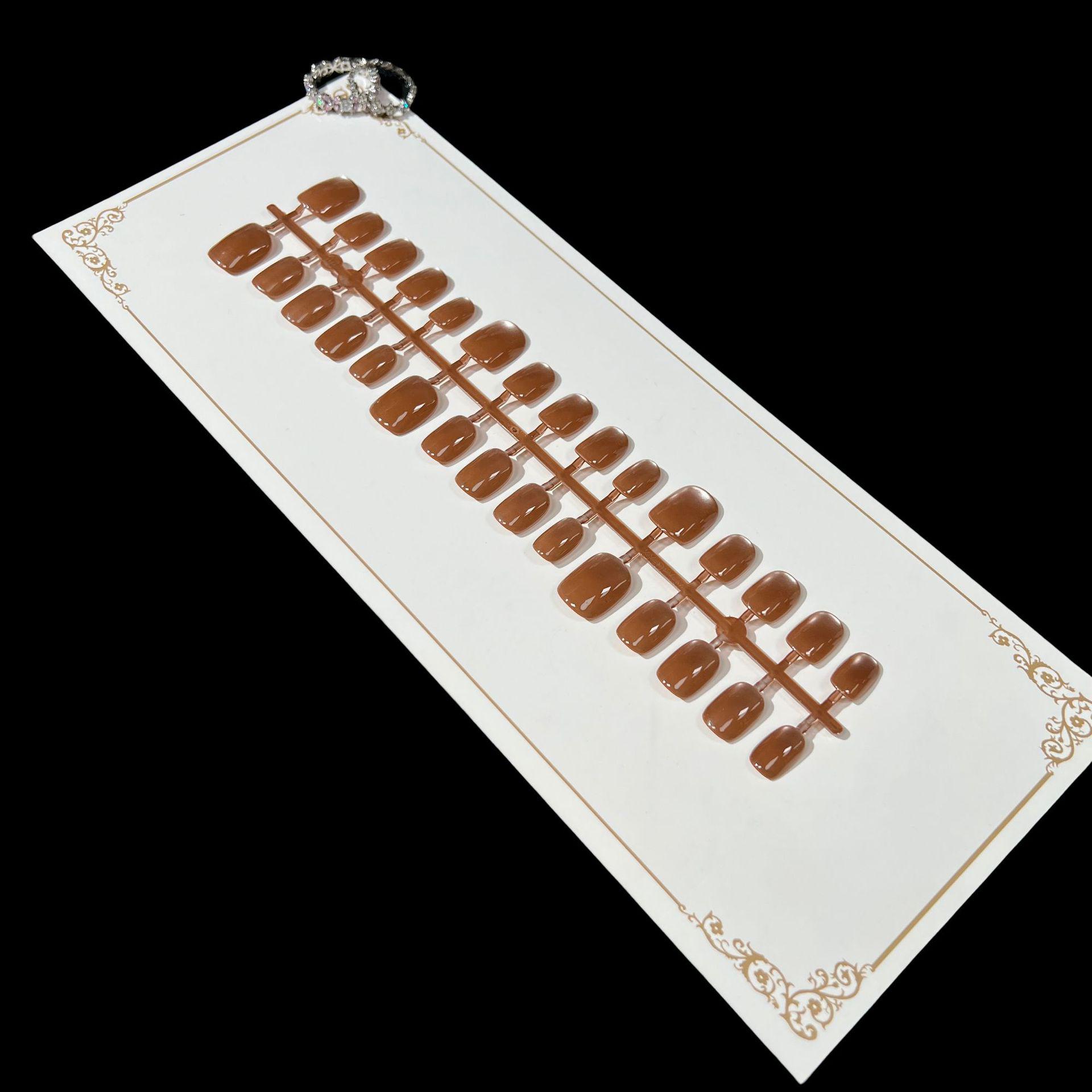 Qing Dynasty Gradient Nail Art Set (30 pcs), Short & Long, Handmade & Wearable, Trending Design Extra Short Gradient