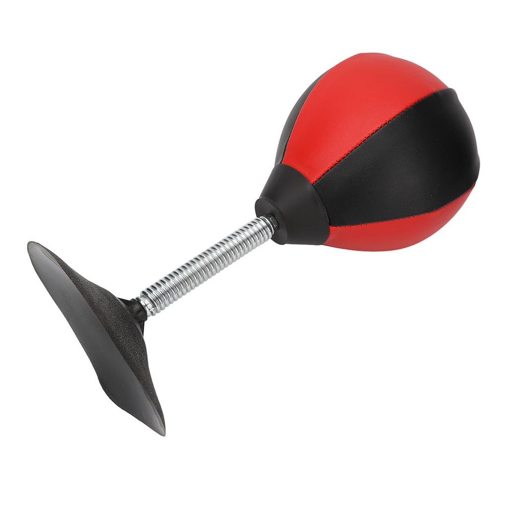 Desktop Boxsack Stressabbau Indoor Boxausrüstung Tisch Boxball mit großem Saugnapf Rötlich Schwarz