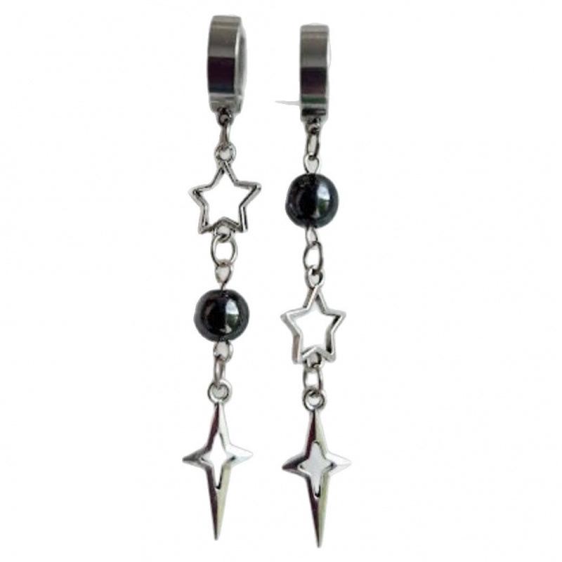 Polaris Silver Starry Sky Earrings - Gothic Millennium Style