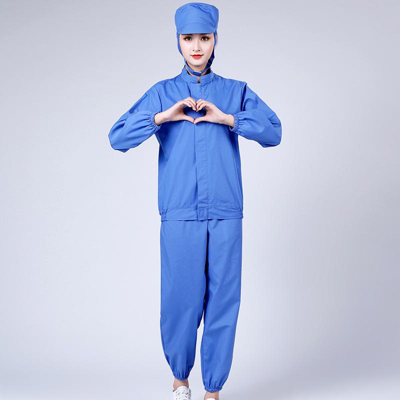 Unisex Dustproof Long Sleeve White Lab & Food Workwear Hygiene Suit with Customizable Logo
