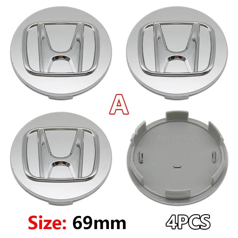 58/69mm Car Wheel Hub Center Caps 4PCS ABS Wheel Rim H Logo Cover for Honda Civic Accord CR-V Fit Auto Exterior Accessories ajk256