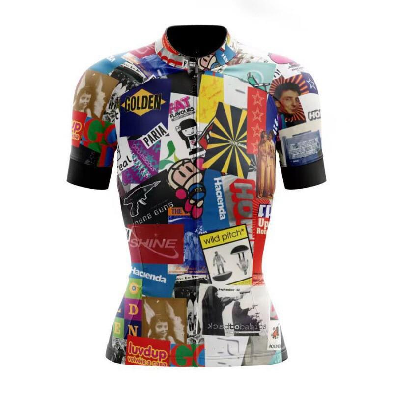 Dámský cyklistický dres s krátkým rukávem, prodyšný, rychleschnoucí, výkonnostní top pro jízdu na silničním kole