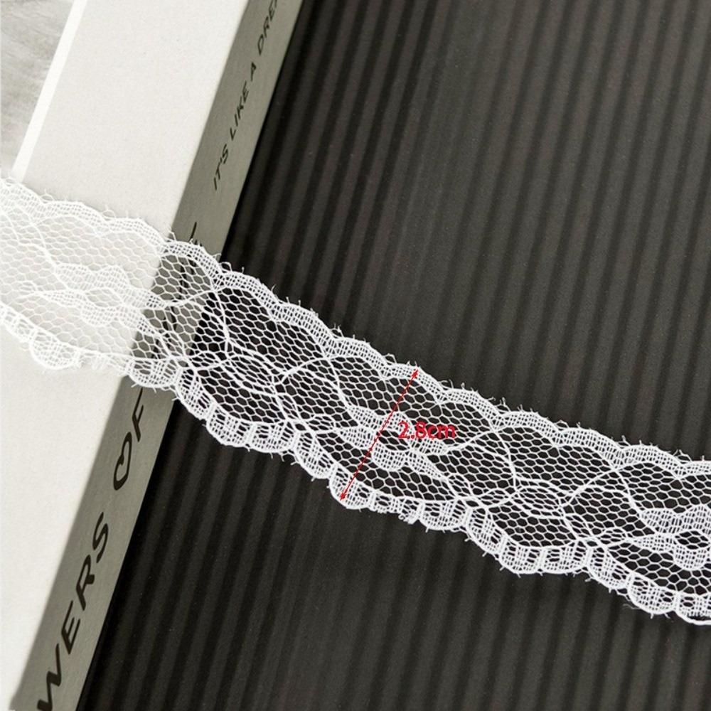 50 Meter Hohlmuster Weißes Spitzenband Weiße Farbe DIY Spitzenband Zum Geschenkverpacken