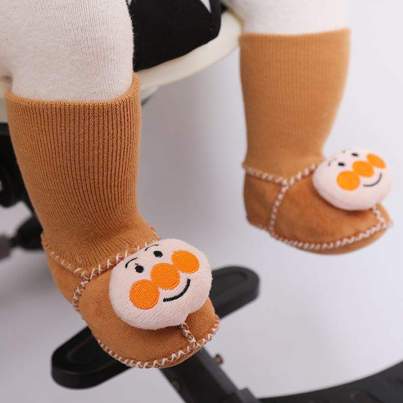 Winter Soft-soled Newborn Baby Cotton Shoes 0-6 Months Thickened Baby Anti-drop Socks Shoes Keep Warm and Do Not Lose Fluff Shoes
