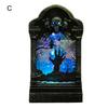 Halloween Graveyard Ornaments LED Halloween Headstone Lamp Energy Saving  Practical Skull Halloween Graveyard Ornaments