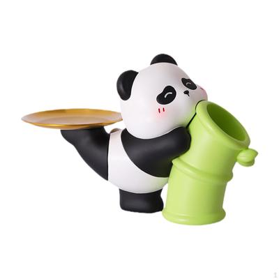 Panda Figurine Candy Dish Storage Tray for Desk And Table