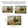 1Pcs Anti Fatigue Kitchen Rugs, Easter Bunny Eggs Print Waterproof Non-Slip Thick Cushioned Kitchen Mat Heavy Duty Comfort Standing Mat for Kitchen
