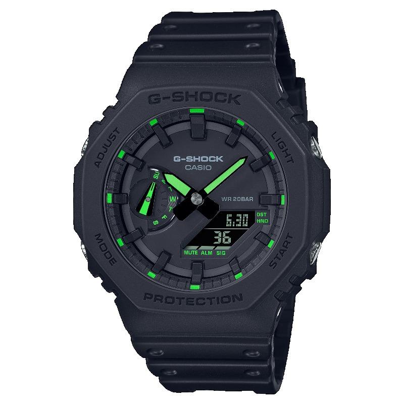 Casio Men s Resin 200M Water Resistant Digital Shock Resistant Quartz Watch GA-2100-1A3 чёрный
